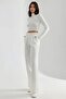 High Waist Wide Leg Pleated Palazzo Pants - 6