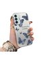 Samsung Galaxy M15 Compatible Hard Acrylic Back Silicone Edge Lens Protection Butterfly Case