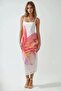 Square Neck Floral Print Bodycon Maxi Dress - 2