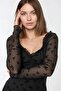 Floral Print Tulle V-Neck Mini Dress - 3