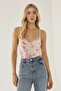 Corset Inspired Patterned Bodysuit - 2