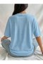 Women's Disco Ball Star Printed Crew Neck T-Shirt - 2