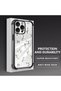 iPhone 15 Pro Compatible Camera Protected Transparent Soft Silicone Phone Case Flower Pattern - 3