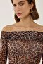 Off-Shoulder Patterned Transparent Top - 3
