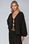 Relaxed Fit Bow Tie Detailed Top