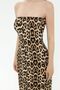 Strapless Maxi Dress - Animal Pattern - 5