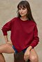Oversize Crew Neck Basic Sweatshirt