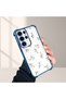 Samsung Galaxy S23 Ultra Compatible Camera Protected Transparent Soft Silicone Phone Case Flower Pattern - 2