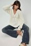 Sliced V-Neck Knitwear Sweater with Tie Detail - 6