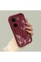 Tecno Camon 20 Burgundy Butterfly Silicone Case Camera Protection Shock Absorption Comfortable Grip