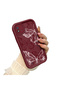 Realme C20/C20A Burgundy Butterfly Silicone Case Camera Protection Shock Absorption Comfortable Grip - 2