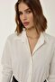 Buttoned Long Sleeve Shirt Collar Bodysuit - 4