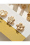 Women Gold Embellished Studs Set (12 Pair) - 5
