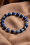 Certified Lapis Lazuli Natural Stone Zircon Apparatus Bracelet Odt202 - 4