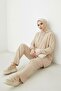 Hooded Tunic Trousers Double Set 1676 - Stone - 2