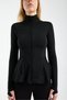 Winmoda Women's Winter Fleece-Lined Diver Fabric Zippered Flounce Sports Jacket