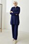 Hooded Tunic Trousers Double Suit 1676 - Navy Blue - 3