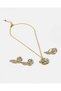 Women Gold Floral Accesory Set (3 Piece)