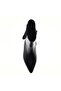 Genuine Leather Black Patent Leather Detailed Women's Boots - 6