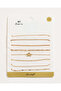 Women Gold Embellished Anklets Set (8 Piece)