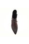 Genuine Leather & Suede Brown Flat Heeled Women's Boots - 5