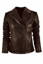 Opal Women's Genuine Leather Biker Leather Coat Brown - 2