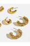 Women Gold Studs Set (9 Pairs) - 2