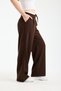 Double Waistband W Wide Leg Pants - Women's Baggy Fabric Pants - 2