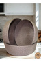 3-Piece Wicker Basket, Towel Basket, Bathroom Basket, Multi-Purpose Organizer Basket, Cotton Cord Basket - 5