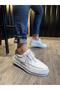 Mhd-098 Men's Casual Lace-Up Leather Classic Shoes Cbt - White - 2