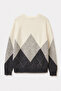 Ecru Men's Erk_Wool Blended Argyle Patterned Ribbed Detailed Sweater Model Code: (1Ngvk10B20R2) - 5