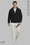 Men's Long Sleeve Winter Plush Fabric Polo Neck Zipper Jacket