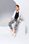 Girl's Navy Blue Patterned Relaxed Fit Trousers-New Season - 2