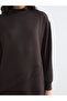 Alita City Lcw Modest Brown Plain Loose & Baggy Women's Sweatshirt Tunic with a Difference - 3