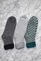 100% Wool Socks Set of 3 – Winter, Thermal, Warm, Unisex Patterned Socks - 3