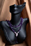 Certified Amethyst-Pink Quartz Natural Stone Rosary Necklace Odt225 - 2
