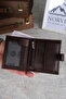 Genuine Leather Wallet with Snap Fastener Zipper and Coin Compartment 1294 - 2