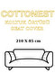 Geometric Patterned Cotton Sofa Seat Cover 85 x 210 cm - Line Detailed Fringed - 3