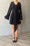Black Flare Sleeve Mini Dress - 241040 - 2