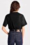 Women's Oversized T-Shirt Chmp Studios Printed Black – Crew Neck, 100% Cotton Compact Single Jersey 24/1 - 3