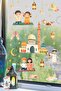Double Sided Ramadan Moon Glass Sticker Set |   Educational Ramadan Window Decoration for Children and 74 Pieces - 4