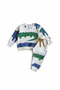 Children's Crocodile Printed Fleece-Lined Tracksuit Set - 3