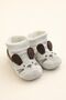 Gray Soft Sock Knit Booties, Baby Booties First Step, Non-Slip Sole Slippers