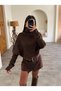 سترة نسائية بياقة صياد غير متماثلة