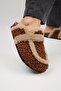 Pelini Women's Teddy Flat Slippers Brown Slippers - 5