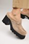 Hanni Women's Genuine Leather Sabo Fur Mink Slippers - 4