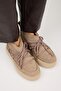 Serras Women's Leather Laced Mink Boots with Fur Inside - 2