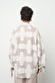 Women's Oversized Ethnic Patterned Long-Sleeve Drapey Shirt - 5