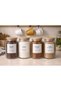 Set of 4 850 ml Glass Jars with Wooden Lids |   Sugar Granulated Turkish & Filter Coffee Labeled - 6