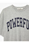 Short Sleeve Crew Neck Printed Oversize Sports T-Shirt - 5
